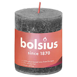 Bolsius Bougies pilier rustiques Shine 4 pcs 80x68 mm Gris orageux