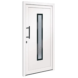 vidaXL Porte d'entrée Blanc 108x208 cm PVC