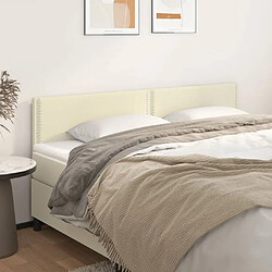 vidaXL Têtes de lit 2 pcs Crème 80x5x78/88 cm Similicuir