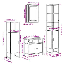 vidaXL Ensemble de meubles de salle de bain 4 pcs Chêne marron pas cher