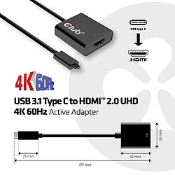 Club 3D CLUB3D USB 3.1 Type C to HDMI 2.0 UHD 4K 60Hz Active Adapter