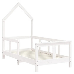 Avis Maison Chic Lit simple Cadre de lit pour enfant,Lit d'Enfant Moderne blanc 70x140 cm bois de pin massif -MN77095