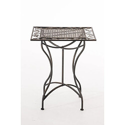 Decoshop26 Table de jardin terrasse balcon design rustique en fer forgé bronze 10_0003038