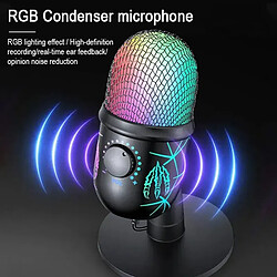 Cfsyls Jeu de fil de microphone RVB avec microphone USB