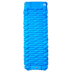 vidaXL Matelas de camping autogonflant avec oreiller 1 personne bleu