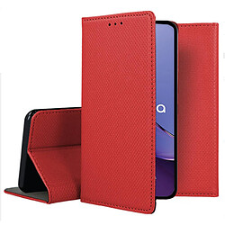 Htdmobiles Housse pour Motorola Moto G84 5G - etui coque pochette portefeuille + film ecran - ROUGE MAGNET