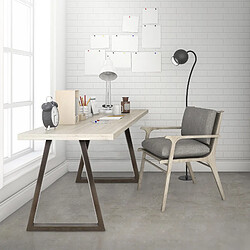 Acheter Ecd Germany Set 2 pieds de table à manger piètement meuble design A cadre acier 60 x 72 cm