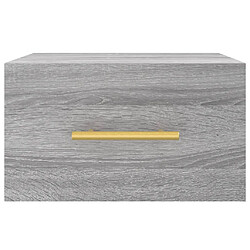 Maison Chic Table de chevet murale,Table de nuit sonoma gris 35x35x20 cm -MN51314 pas cher