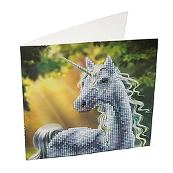 Megacrea Carte à diamanter Strass Crystal Art Licorne 18 cm - KIT DIAMANT