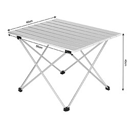 Helloshop26 Table de camping jardin en aluminium avec étui de transport 56 x 46 cm 19_0000935