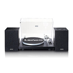 Lenco Platine vinyle avec amplificateur intégré, Bluetooth® et deux enceintes externes LS-500BK Noir