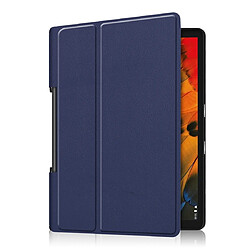 Wewoo Housse Coque Pour Lenovo Yoga Smart Tab Etui à rabat horizontal en cuir à texture pliable avec support à deux rabattables bleu foncé pas cher