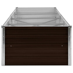 Avis vidaXL Lit surélevé de jardin Marron 320x80x45 cm Acier galvanisé