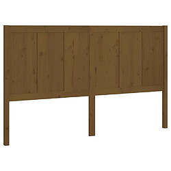 vidaXL Tête de lit Marron miel 205,5x4x100 cm Bois massif de pin