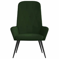 Avis Maison Chic Chaise de relaxation | Fauteuil relax Vert foncé Velours -GKD20031