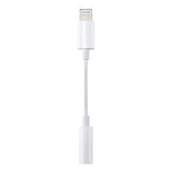 Wewoo Adaptateur blanc pour écouteurs 8 broches Lightning 3,5 mm, longueur de ligne: 8 cm audio