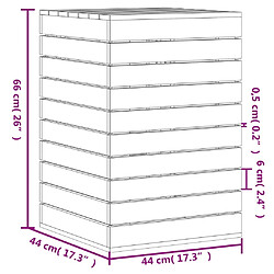 vidaXL Panier à linge blanc 44x44x66 cm bois massif de pin pas cher