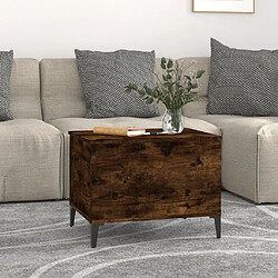 Avis Maison Chic Tabls basse,Table Console pour salon Chêne fumé 60x44,5x45 cm Bois d'ingénierie -MN84904