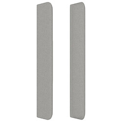 Avis Maison Chic Tête de lit moderne avec oreilles pour chambre - Décoration de lit Gris clair 83x16x118/128 cm Tissu -MN54166