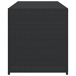 Acheter vidaXL Boîte de rangement de jardin noir 283L résine tressée