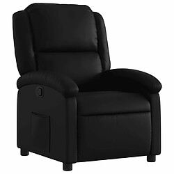 Maison Chic Fauteuil inclinable,Fauteuil luxe de relaxation Noir Similicuir -MN24564