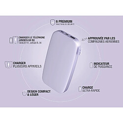 SANAG Powerbank 18000 Mah - Usb-C In & Out - Batterie Externe - Chargement Rapide - 6 Fonctions De Sécurité - Design Compact (Dreamy Lilac)