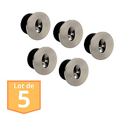 HOROZ ELECTRIC Lot de 5 Spots LED muraux rond mat chrome 3W 4000K