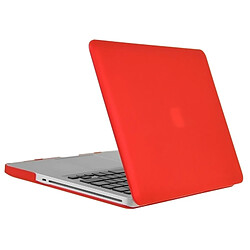 Wewoo Housse Étui rouge pour Macbook Pro 13,3 pouces 3 en 1 Coque de protection en plastique dur givré avec clavier de et prise de poussière de port