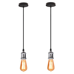 Stoex Lot de 2 Suspension Douille de lampe E27, Lustre luminaire plafond Lampe Accessoires Pendentif Support de Lampe plafonnier Antique Edison