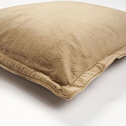 Thedecofactory ARTHUR - Coussin en velours de coton taupe 40x40