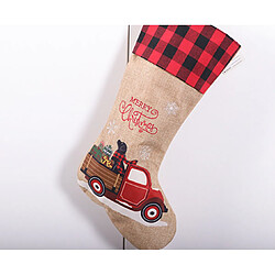 Avis C330 Chaussettes de camion de Noël Chaussettes Sac cadeau Sac de bonbons de Noël Pendentif Décoration de Noël pour la fête de Noël