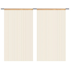 vidaXL Rideau en fils 2 pcs 140 x 250 cm Beige