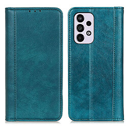 Etui en PU texture litchi, fermeture magnétique vert pour votre Samsung Galaxy A533 5G