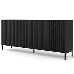 Bestmobilier Lara - buffet bas - pieds noirs - 200 cm