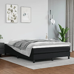 vidaXL Cadre de lit sans matelas noir 140x190 cm similicuir