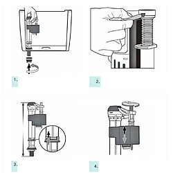 Avis Entrée de la vanne de remplissage de la toilette de 1/2 ""entrée de débit réglable