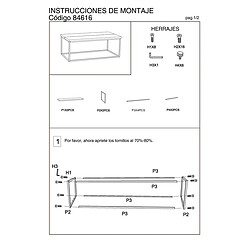 Table Basse Alexandra House Living Marron Bois 110 x 43 x 60 cm pas cher