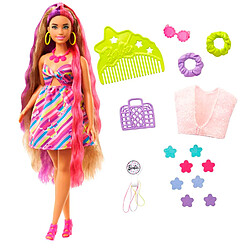 Mattel Barbie Poupée Barbie Ultra Chevelure plantureuse avec 15 accessoires