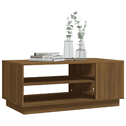 Avis vidaXL Table basse chêne marron 102x55x43 cm bois d'ingénierie