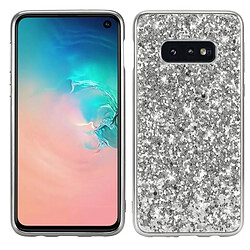 Wewoo étuis Coque Housse Étui de protection TPU antichoc en poudre pour paillettes pour Galaxy S10 (argent)