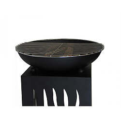 Purline Barbecue au design élégant avec grill chromé en acier noir