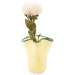 Avis Pt' Vase en verre Ruffles Medium jaune.