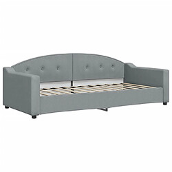 vidaXL Lit de repos sans matelas gris clair 90x200 cm tissu