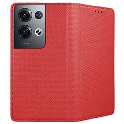 Avis Htdmobiles Housse pour Oppo Reno 8 Pro 5G - etui coque pochette portefeuille + film ecran - ROUGE MAGNET