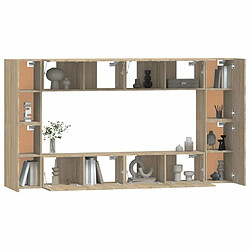 Acheter Maison Chic Ensemble de meubles TV 8 pcs | Banc TV Moderne pour salon | Meuble de Rangement - Chêne sonoma Bois d'ingénierie -MN51310