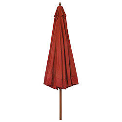 Helloshop26 Parasol avec mât en bois 330 cm orange 02_0008124