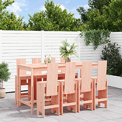 Maison Chic Table de bar et chaises d'extérieur 9 pcs,Ensemble de bar de jardin pour relax bois massif douglas -GKD787313