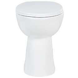 Avis vidaXL Toilette haute sans bord fermeture douce 7 cm Céramique Blanc