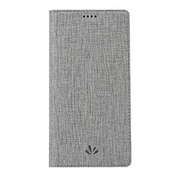 Etui en PU avec support et porte-cartes gris pour votre Xiaomi Mi 10/Mi 10 Pro