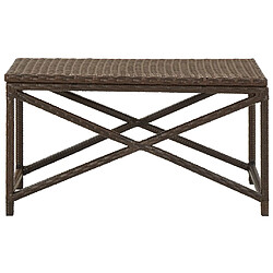 Helloshop26 Banc de jardin meuble de patio d'extérieur terrasse 80 cm résine tressée marron 02_0011329